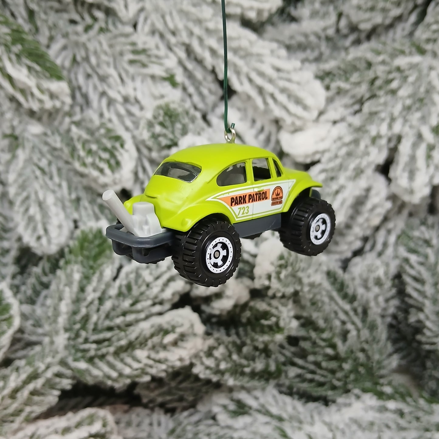 VW Beetle 4x4 Christmas Ornament Gift Idea Volkswagen Off Road Green Tan Licensed