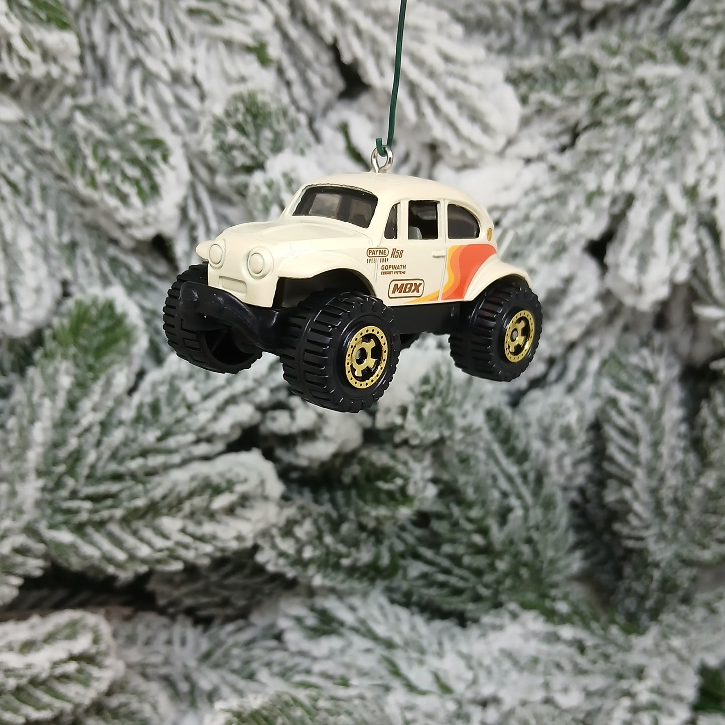 VW Beetle 4x4 Christmas Ornament Gift Idea Volkswagen Off Road Green Tan Licensed