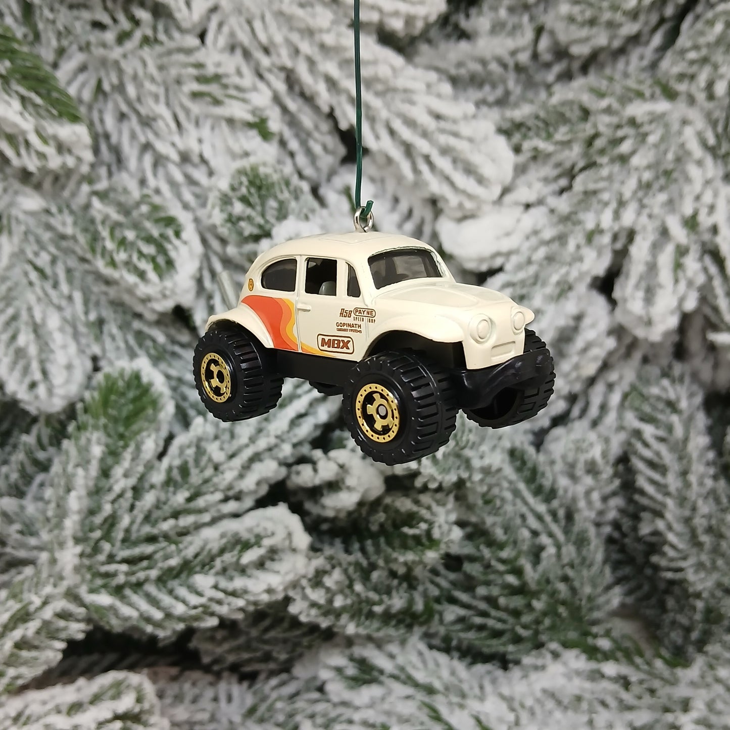 VW Beetle 4x4 Christmas Ornament Gift Idea Volkswagen Off Road Green Tan Licensed