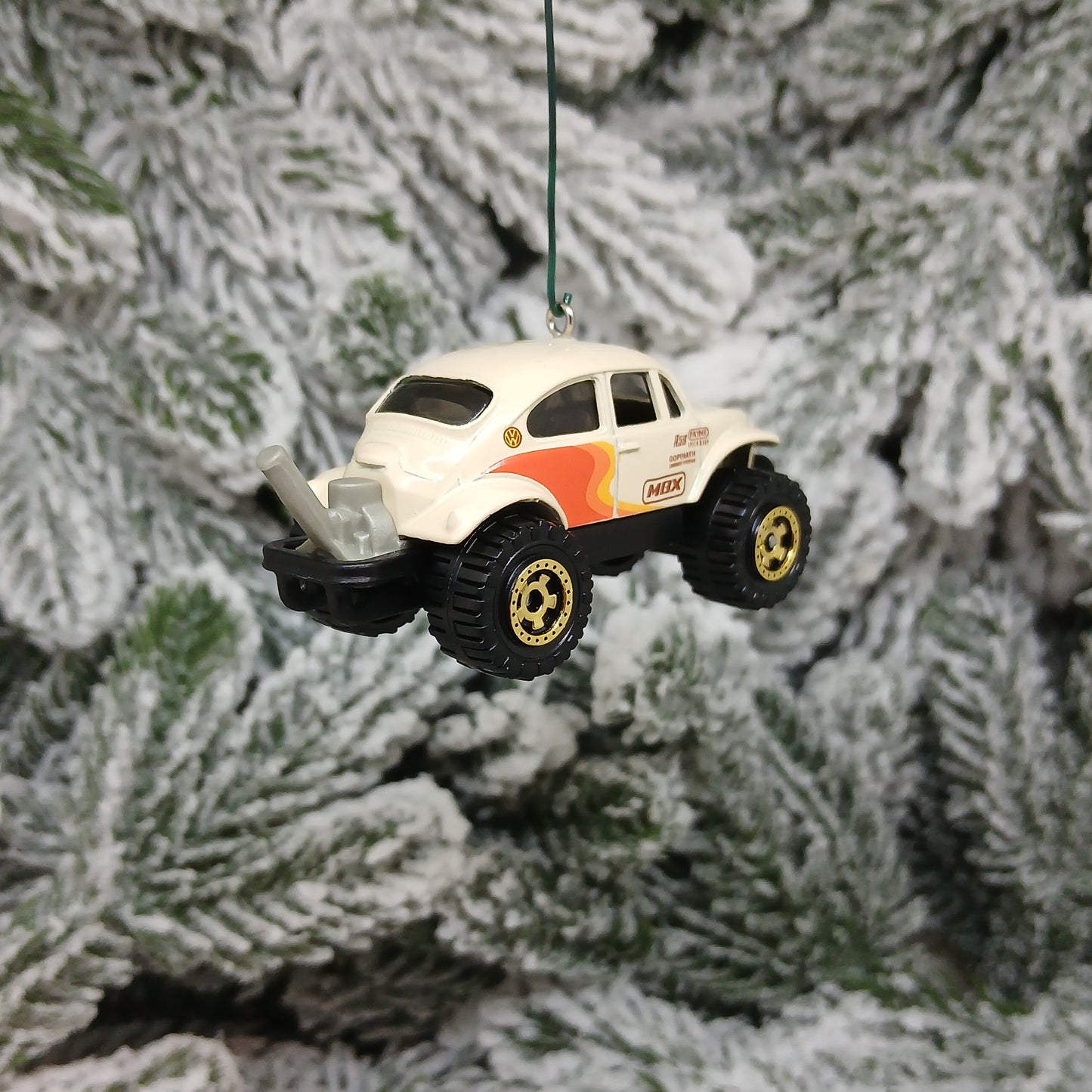 VW Beetle 4x4 Christmas Ornament Gift Idea Volkswagen Off Road Green Tan Licensed