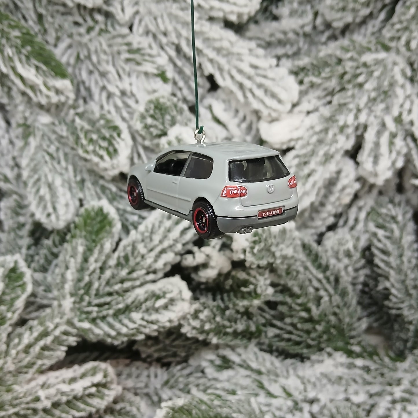 VW Golf GTI Ornament Christmas Gift Idea Volkswagen Xmas Tree Decoration Gray Grey Licensed