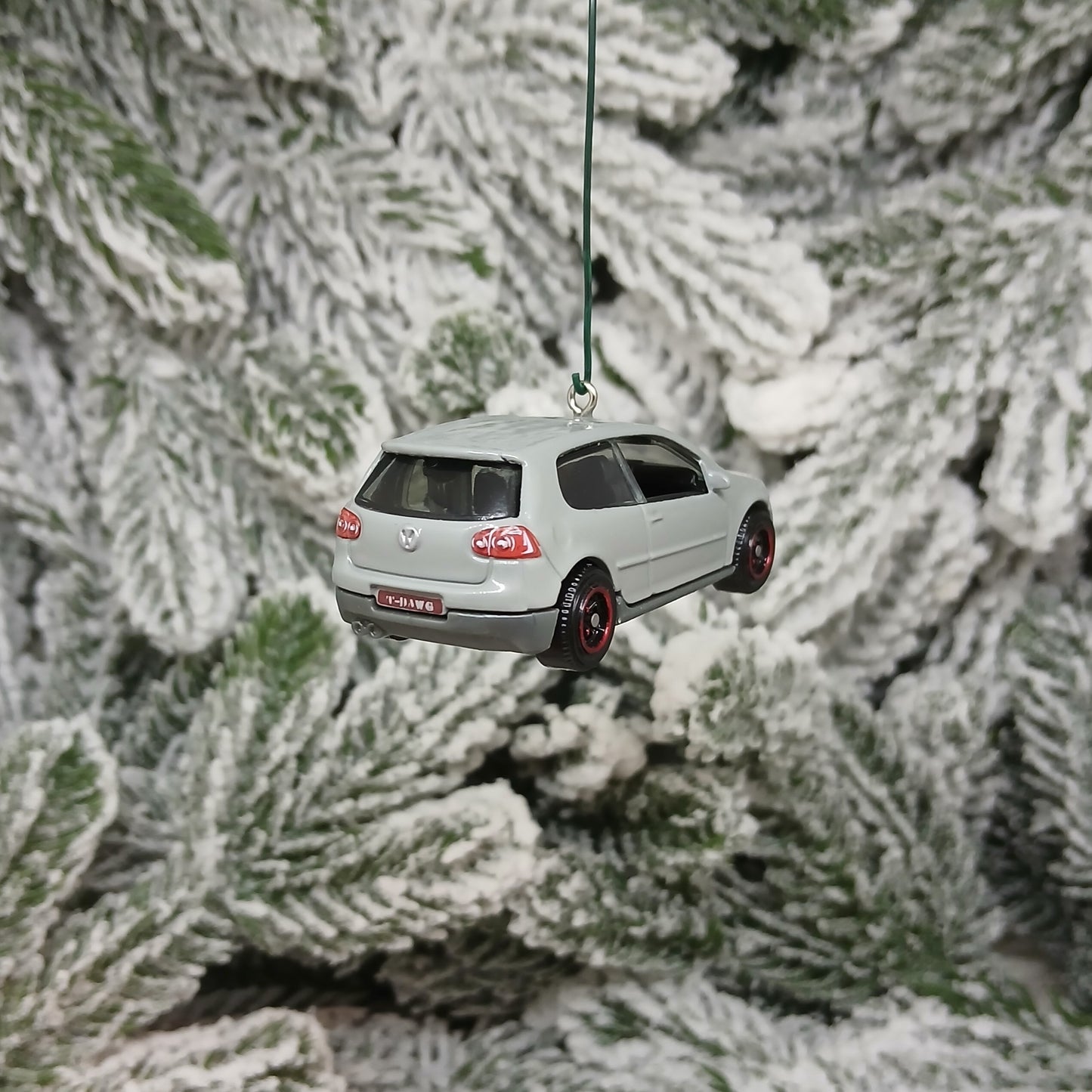 VW Golf GTI Ornament Christmas Gift Idea Volkswagen Xmas Tree Decoration Gray Grey Licensed