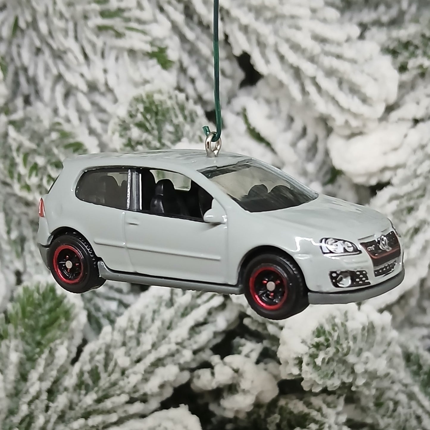 VW Golf GTI Ornament Christmas Gift Idea Volkswagen Xmas Tree Decoration Gray Grey Licensed