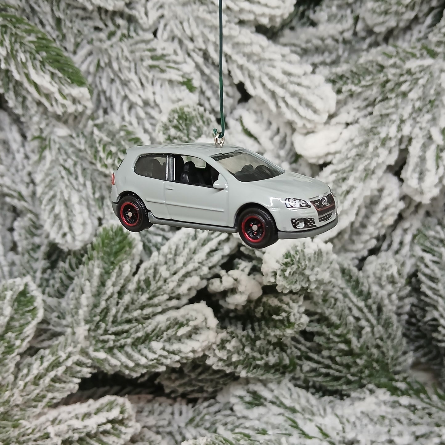 VW Golf GTI Ornament Christmas Gift Idea Volkswagen Xmas Tree Decoration Gray Grey Licensed