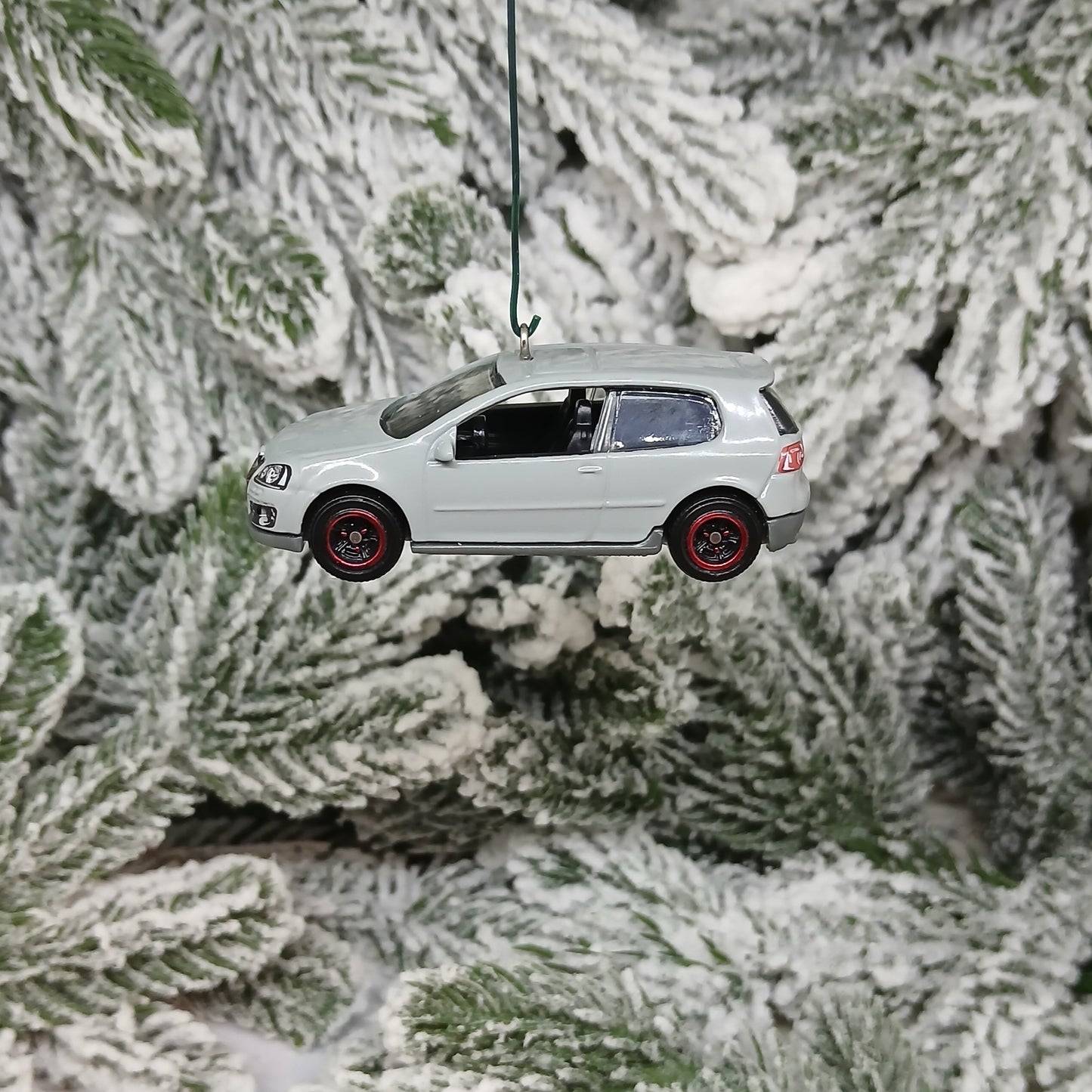 VW Golf GTI Ornament Christmas Gift Idea Volkswagen Xmas Tree Decoration Gray Grey Licensed