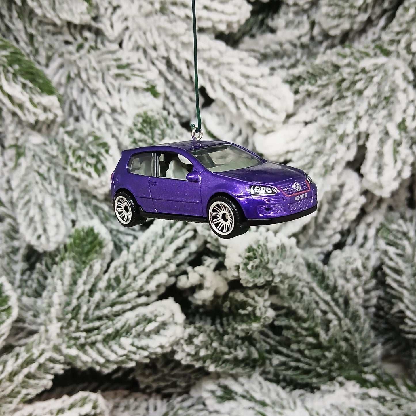 VW Golf GTI Ornament Christmas Gift Idea Volkswagen Xmas Tree Decoration Purple Licensed