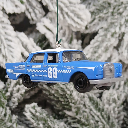 Mercedes-Benz Ornament 220SE Christmas Tree Decoration Unique Xmas Gift Idea Gray Blue