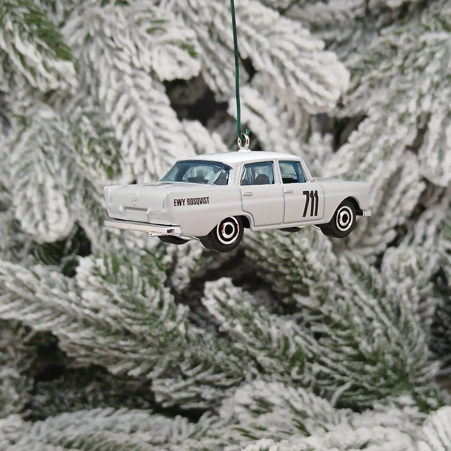 Mercedes-Benz Ornament 220SE Christmas Tree Decoration Unique Xmas Gift Idea Gray Blue