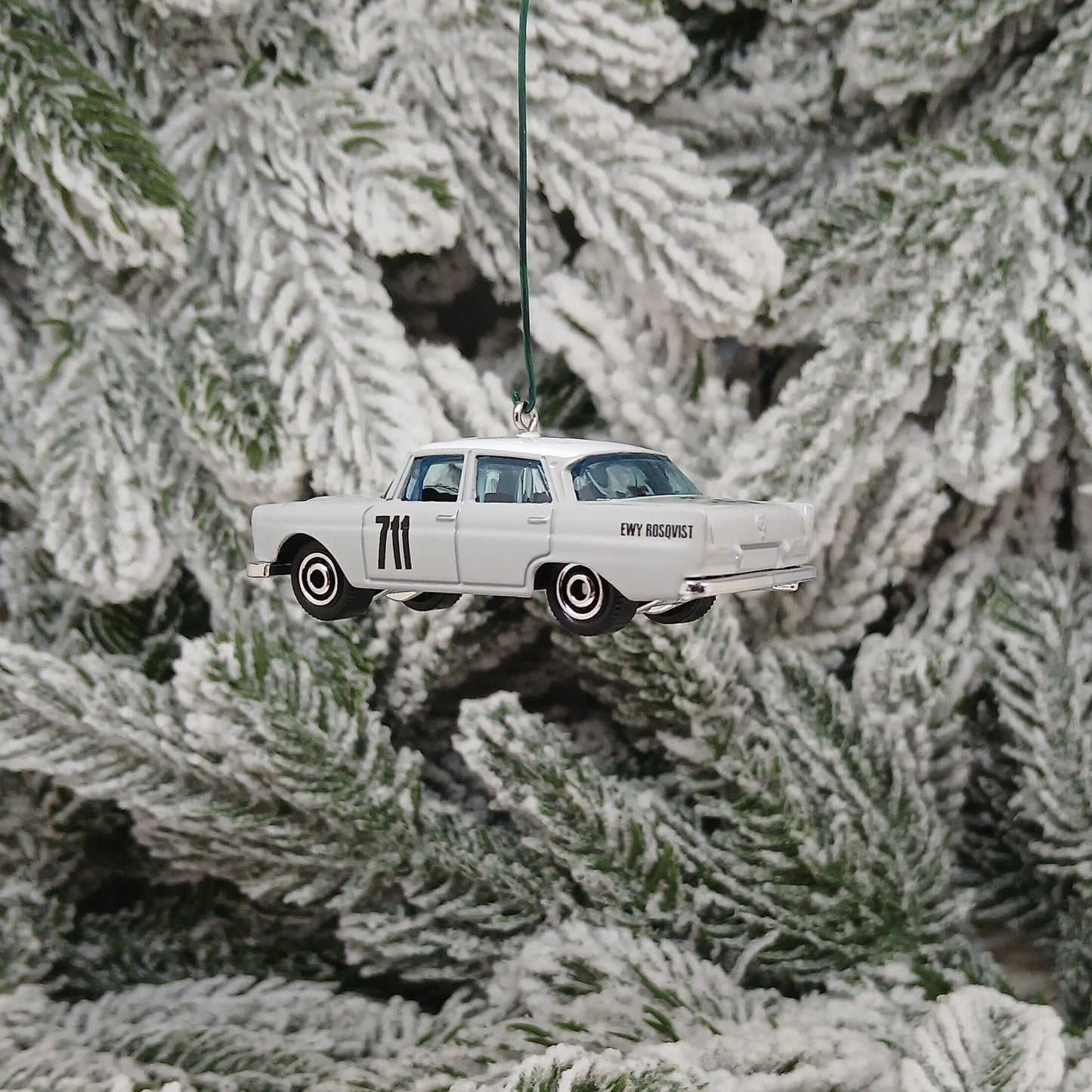 Mercedes-Benz Ornament 220SE Christmas Tree Decoration Unique Xmas Gift Idea Gray Blue