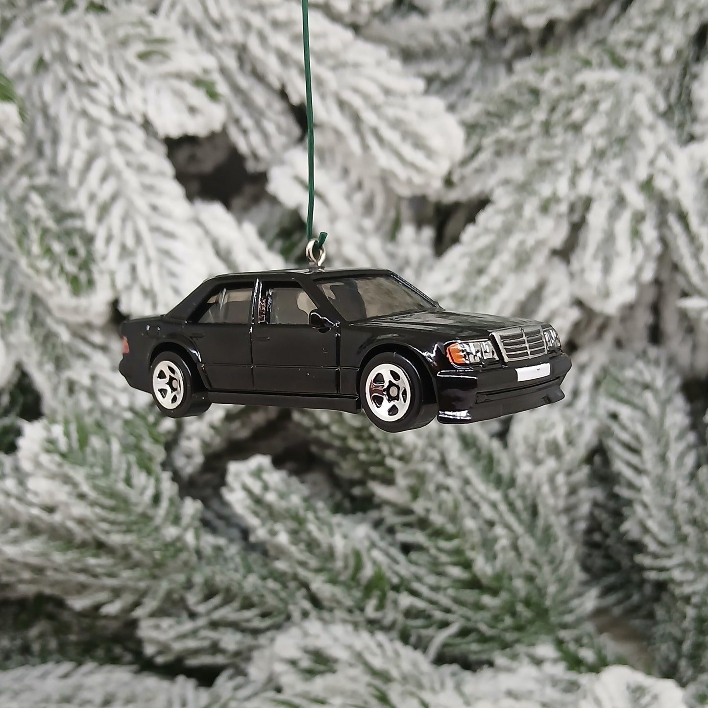 Mercedes-Benz Ornament 500E Christmas Tree Decoration Unique Xmas Gift Idea 1991-1994 Silver Black