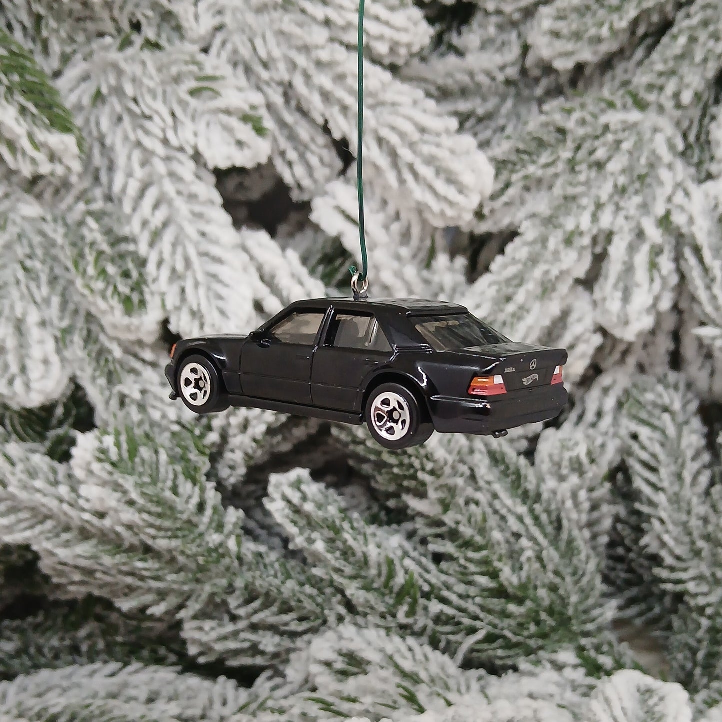 Mercedes-Benz Ornament 500E Christmas Tree Decoration Unique Xmas Gift Idea 1991-1994 Silver Black