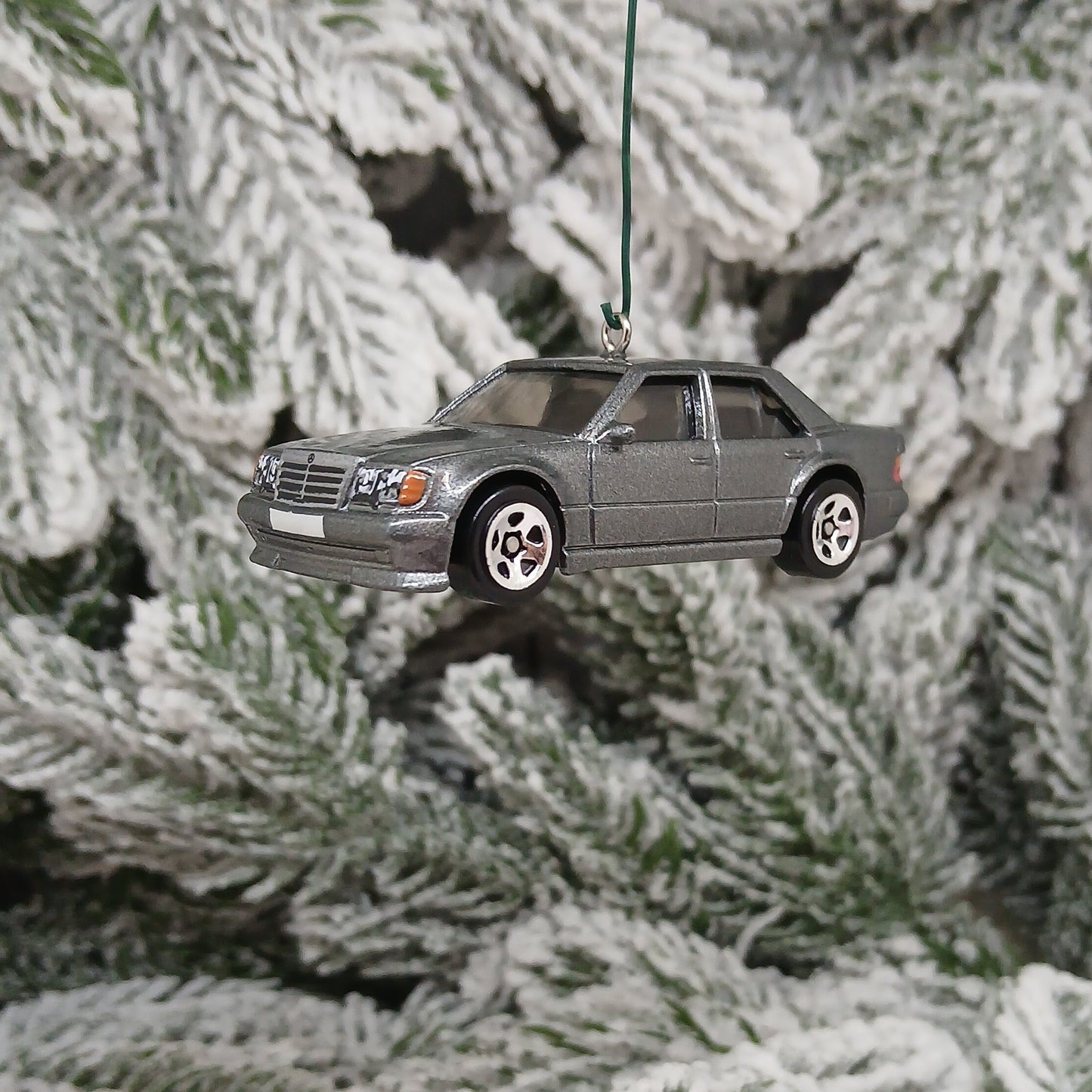 Mercedes-Benz Ornament 500E Christmas Tree Decoration Unique Xmas Gift Idea 1991-1994 Silver Black