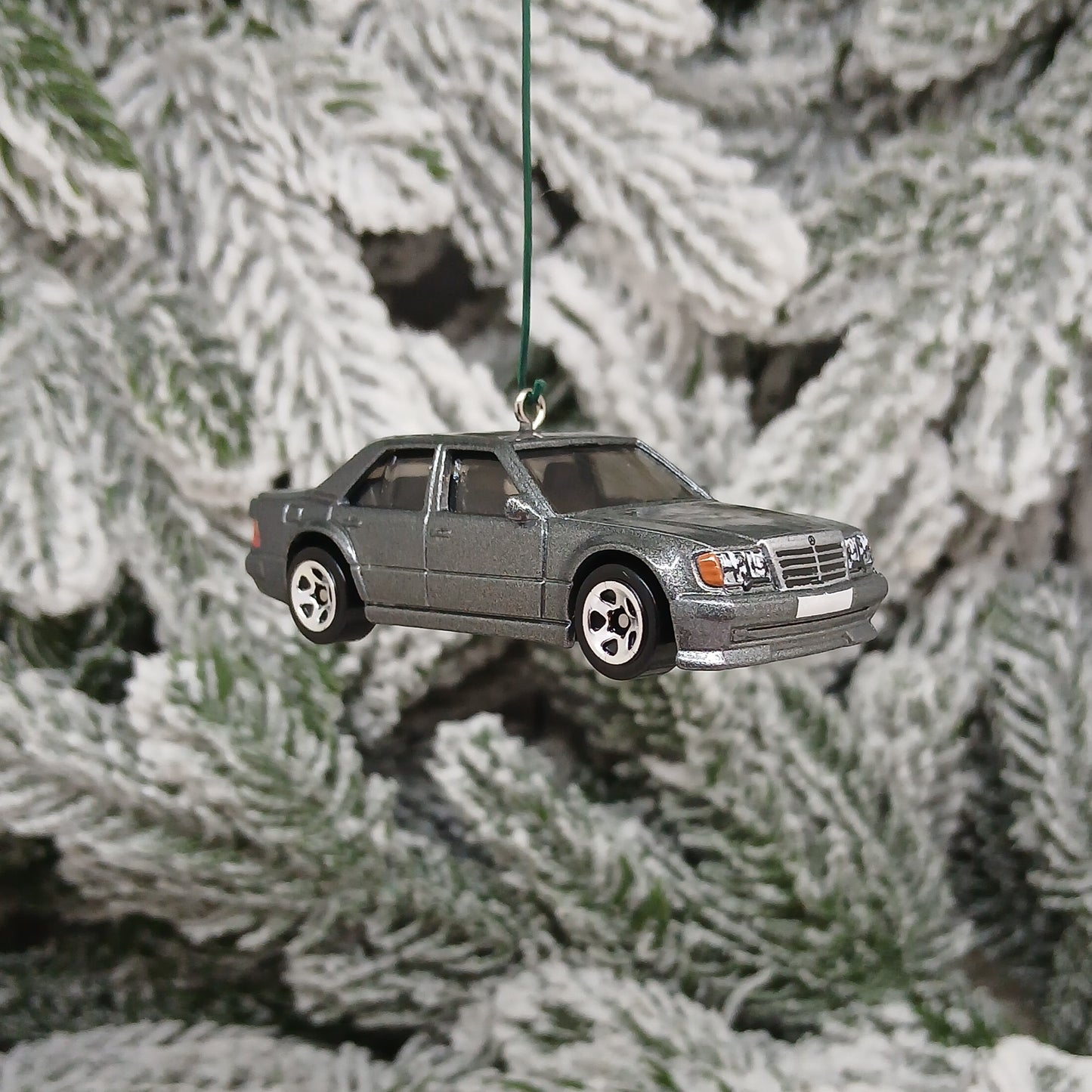 Mercedes-Benz Ornament 500E Christmas Tree Decoration Unique Xmas Gift Idea 1991-1994 Silver Black