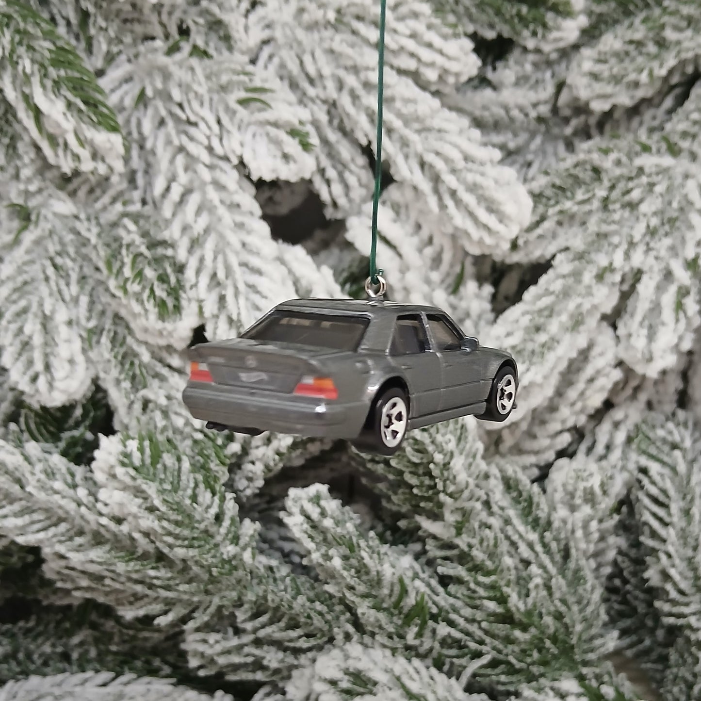 Mercedes-Benz Ornament 500E Christmas Tree Decoration Unique Xmas Gift Idea 1991-1994 Silver Black