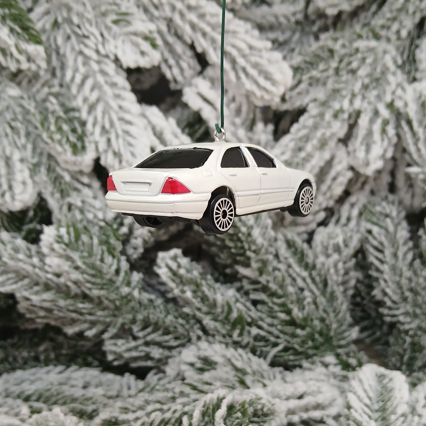 MERCEDES-BENZ S-Class Christmas Ornament Unique Gift Idea Xmas Tree Decoration White 2000-2002