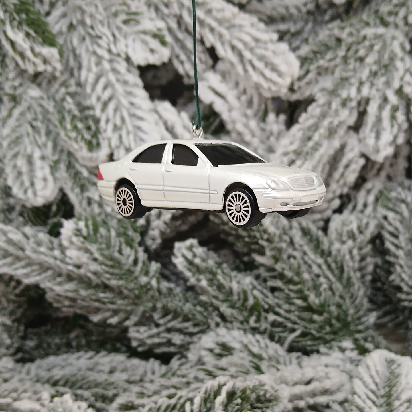 MERCEDES-BENZ S-Class Christmas Ornament Unique Gift Idea Xmas Tree Decoration White 2000-2002