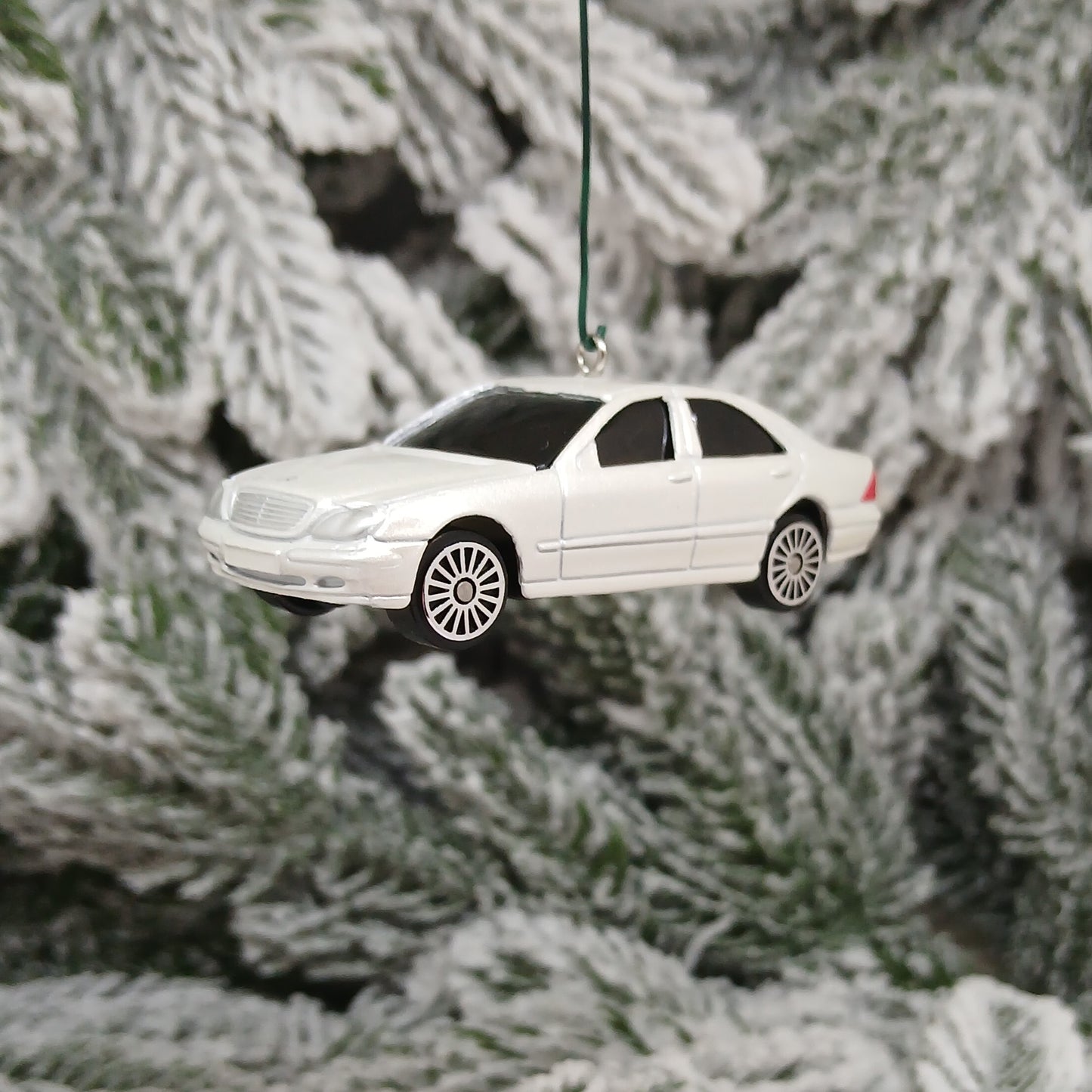 MERCEDES-BENZ S-Class Christmas Ornament Unique Gift Idea Xmas Tree Decoration White 2000-2002