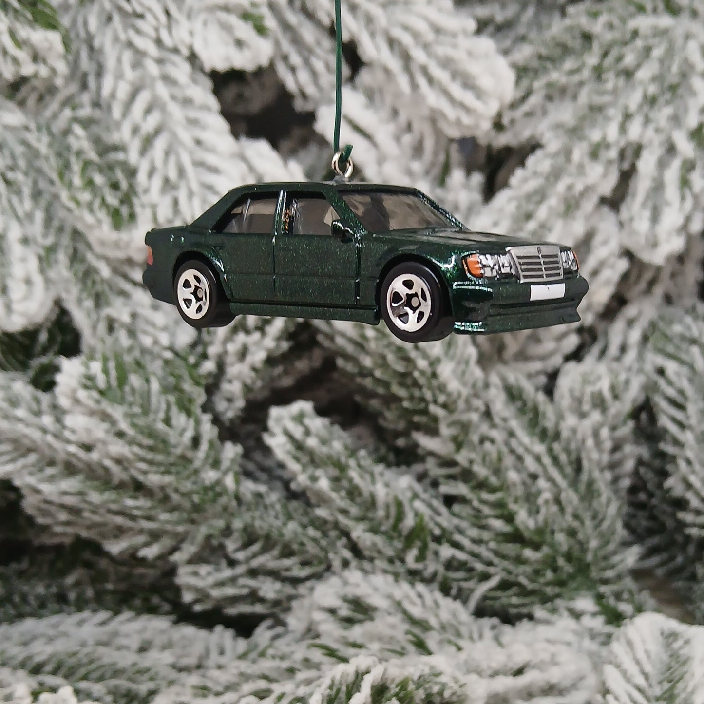 Mercedes-Benz Ornament 500E Christmas Tree Decoration Unique Xmas Gift Idea 1991-1994 Red Green