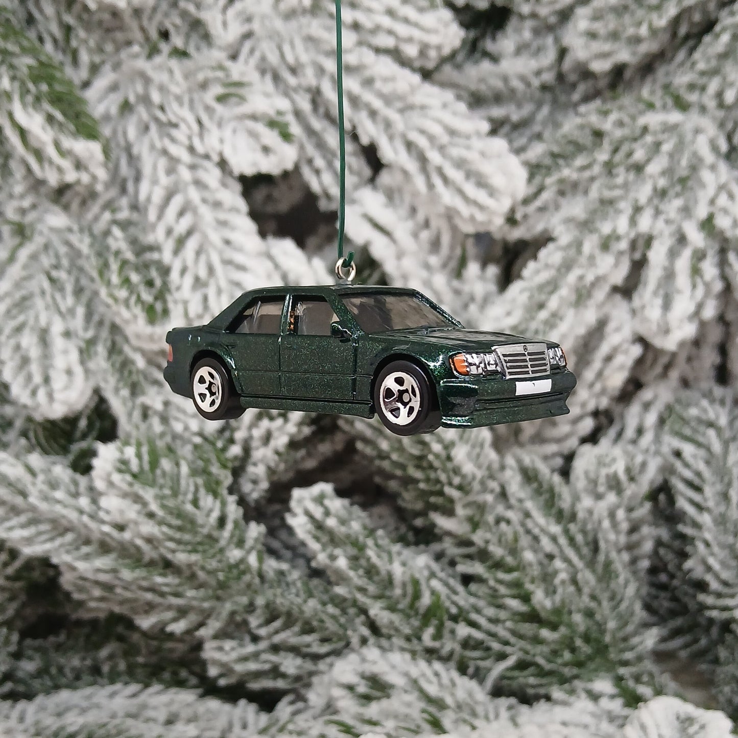Mercedes-Benz Ornament 500E Christmas Tree Decoration Unique Xmas Gift Idea 1991-1994 Red Green