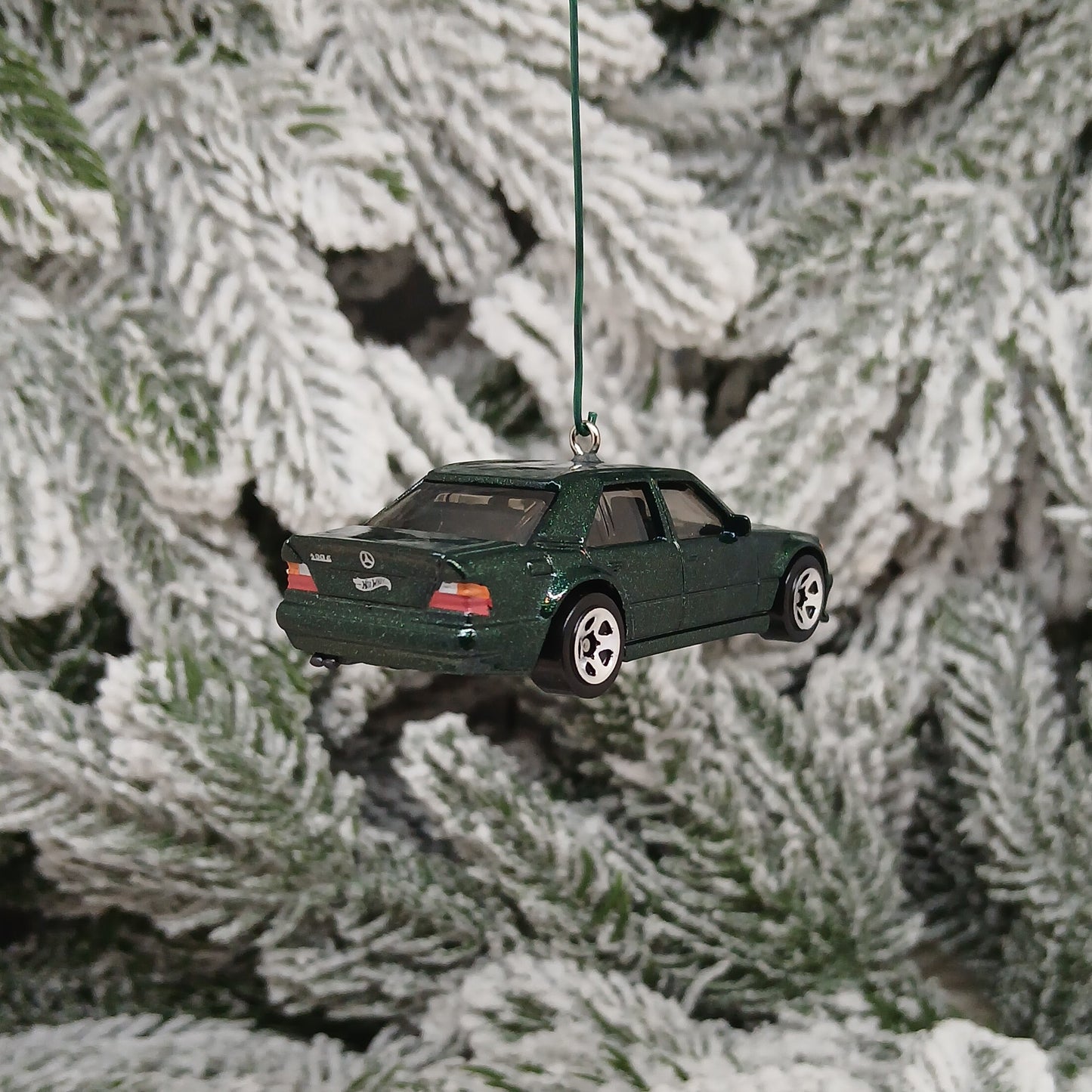 Mercedes-Benz Ornament 500E Christmas Tree Decoration Unique Xmas Gift Idea 1991-1994 Red Green