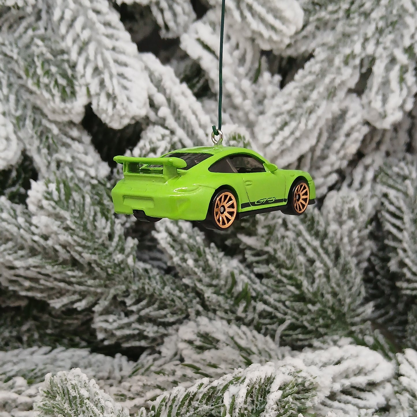 Porsche 911 GT3 Ornament Christmas Tree Decoration Unique Gift Green Blue