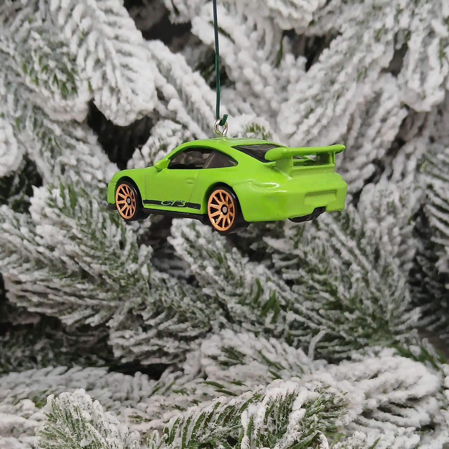 Porsche 911 GT3 Ornament Christmas Tree Decoration Unique Gift Green Blue