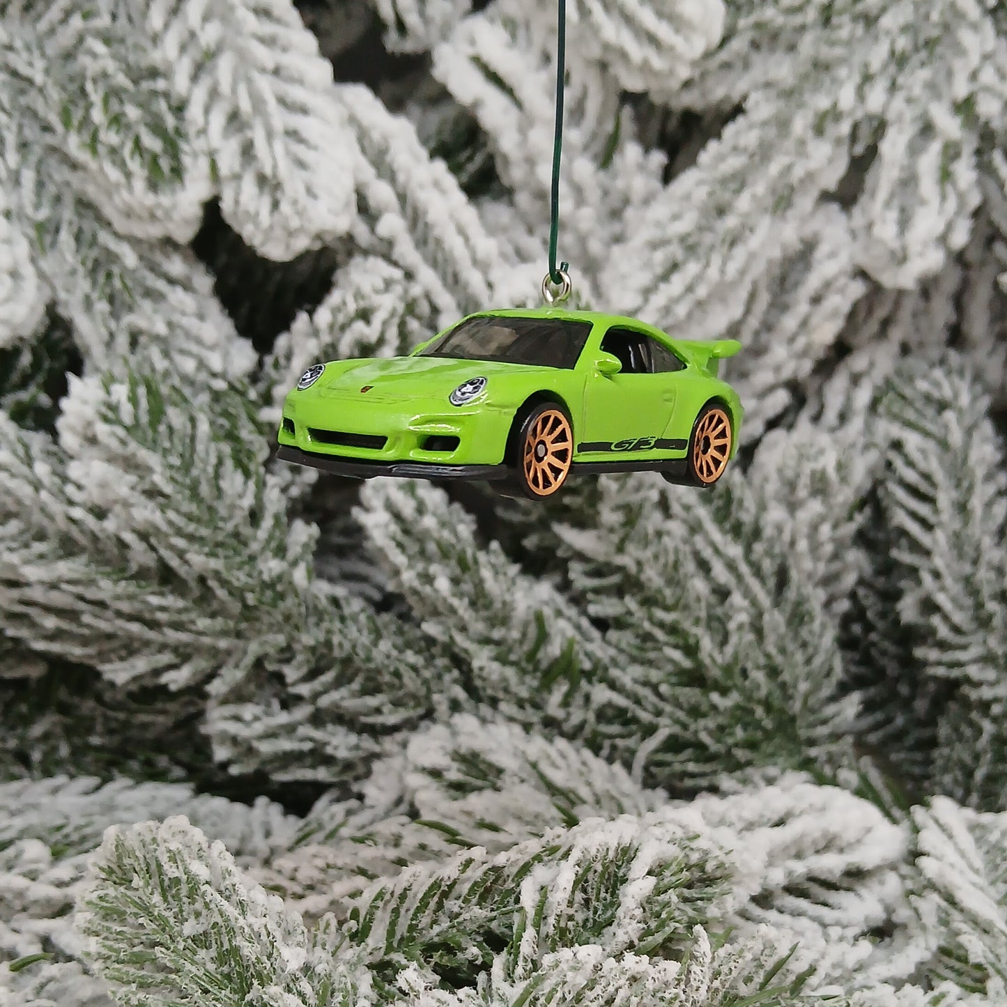 Porsche 911 GT3 Ornament Christmas Tree Decoration Unique Gift Green Blue