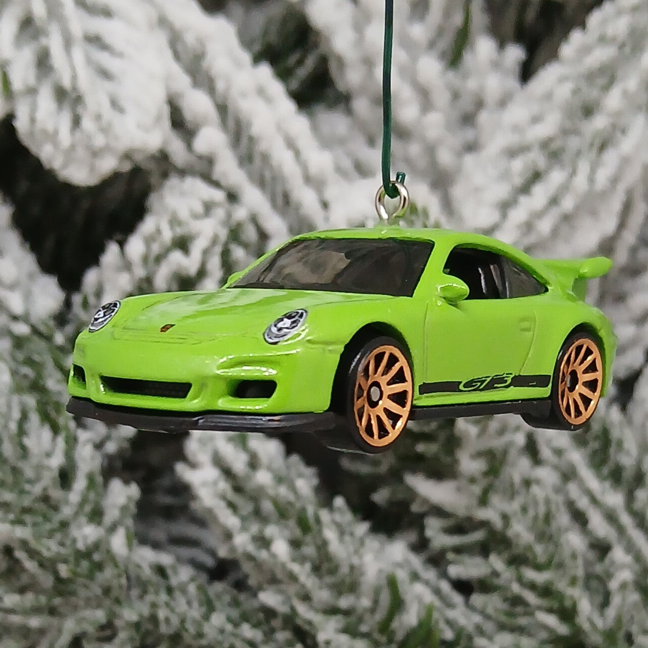 Porsche 911 GT3 Ornament Christmas Tree Decoration Unique Gift Green Blue
