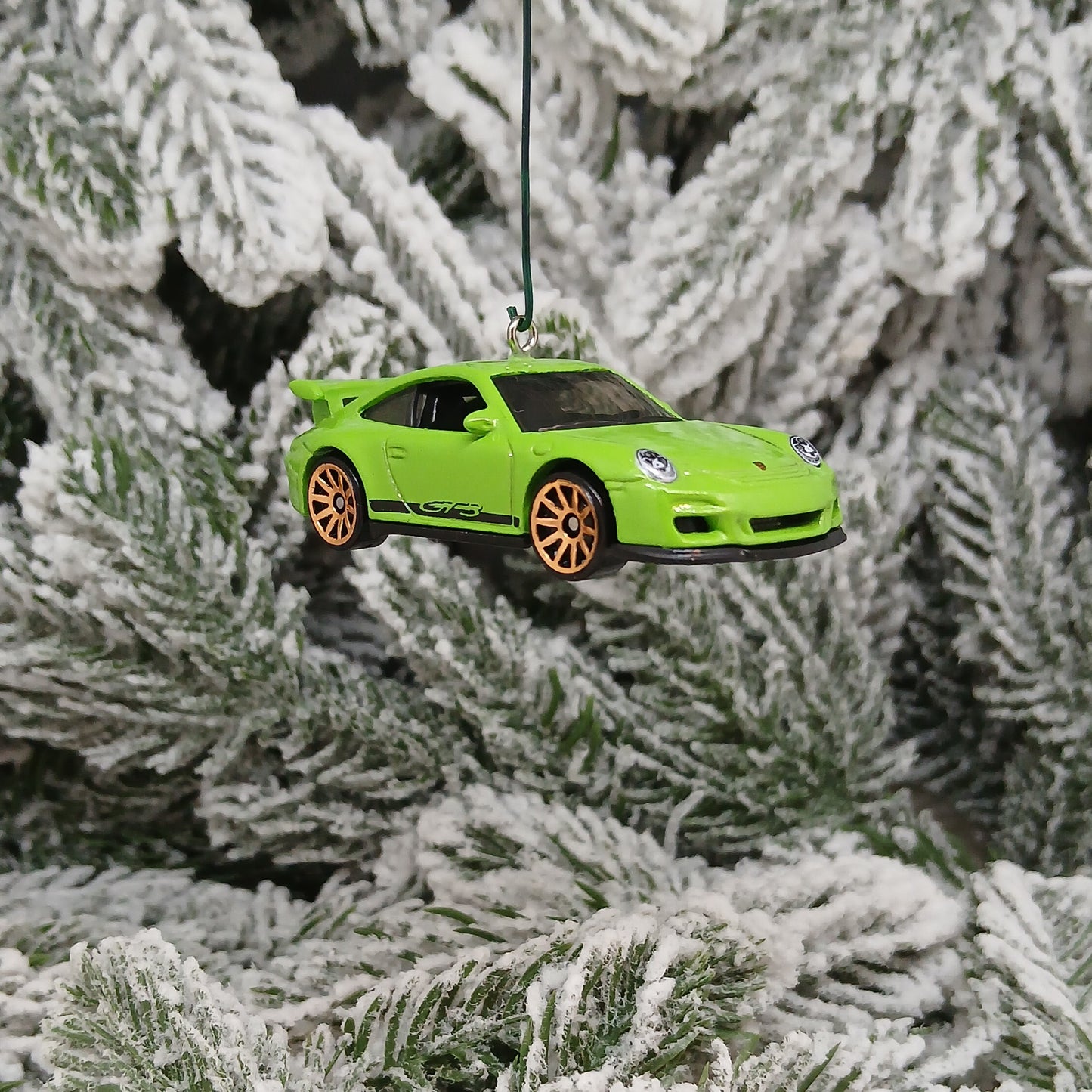 Porsche 911 GT3 Ornament Christmas Tree Decoration Unique Gift Green Blue