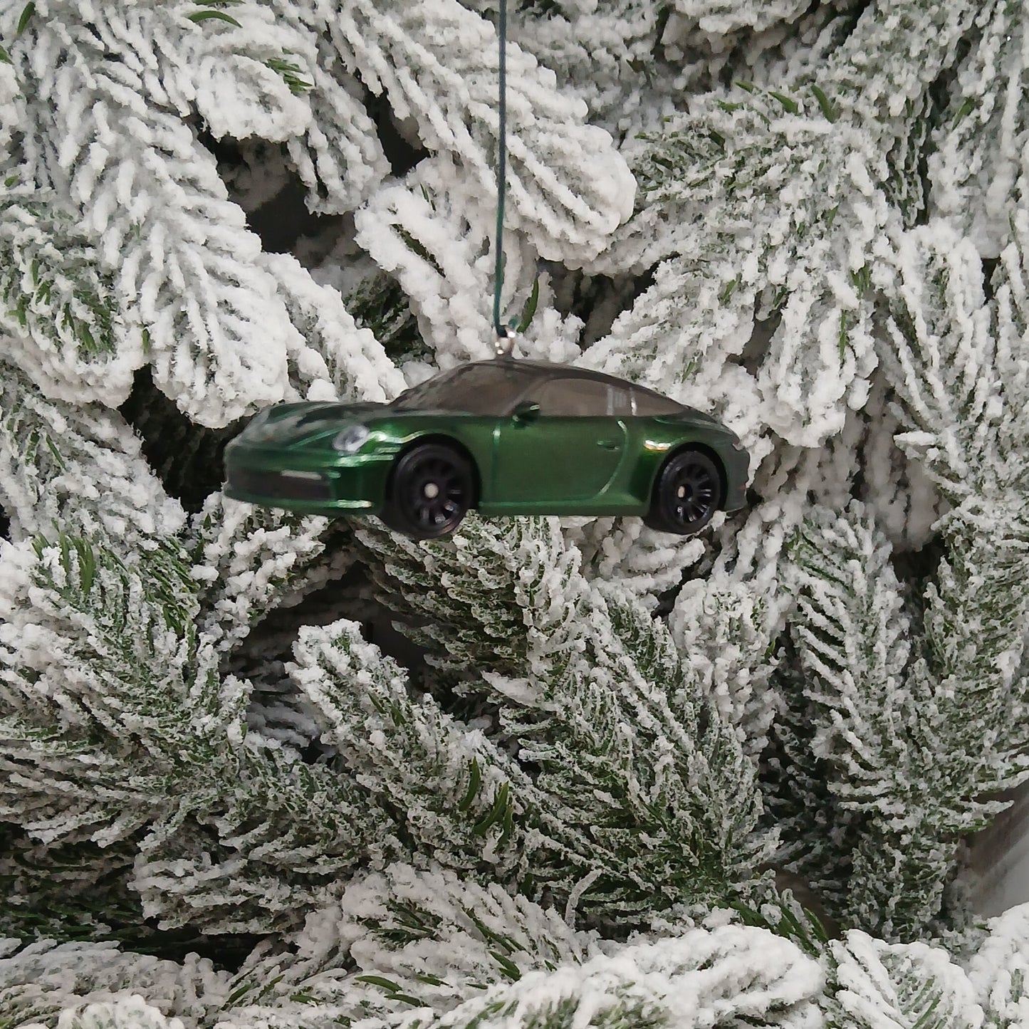 Porsche 911 Targa Ornament Christmas Decoration Unique Gift Green