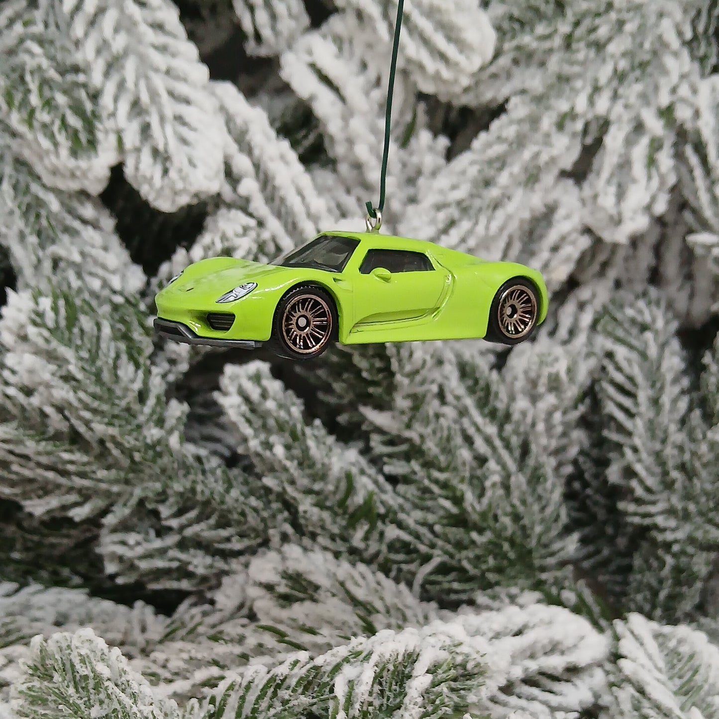 PORSCHE 918 Spyder Ornament Christmas Gift Xmas Tree Decoration 2013 2014 2015 Silver Green Yellow