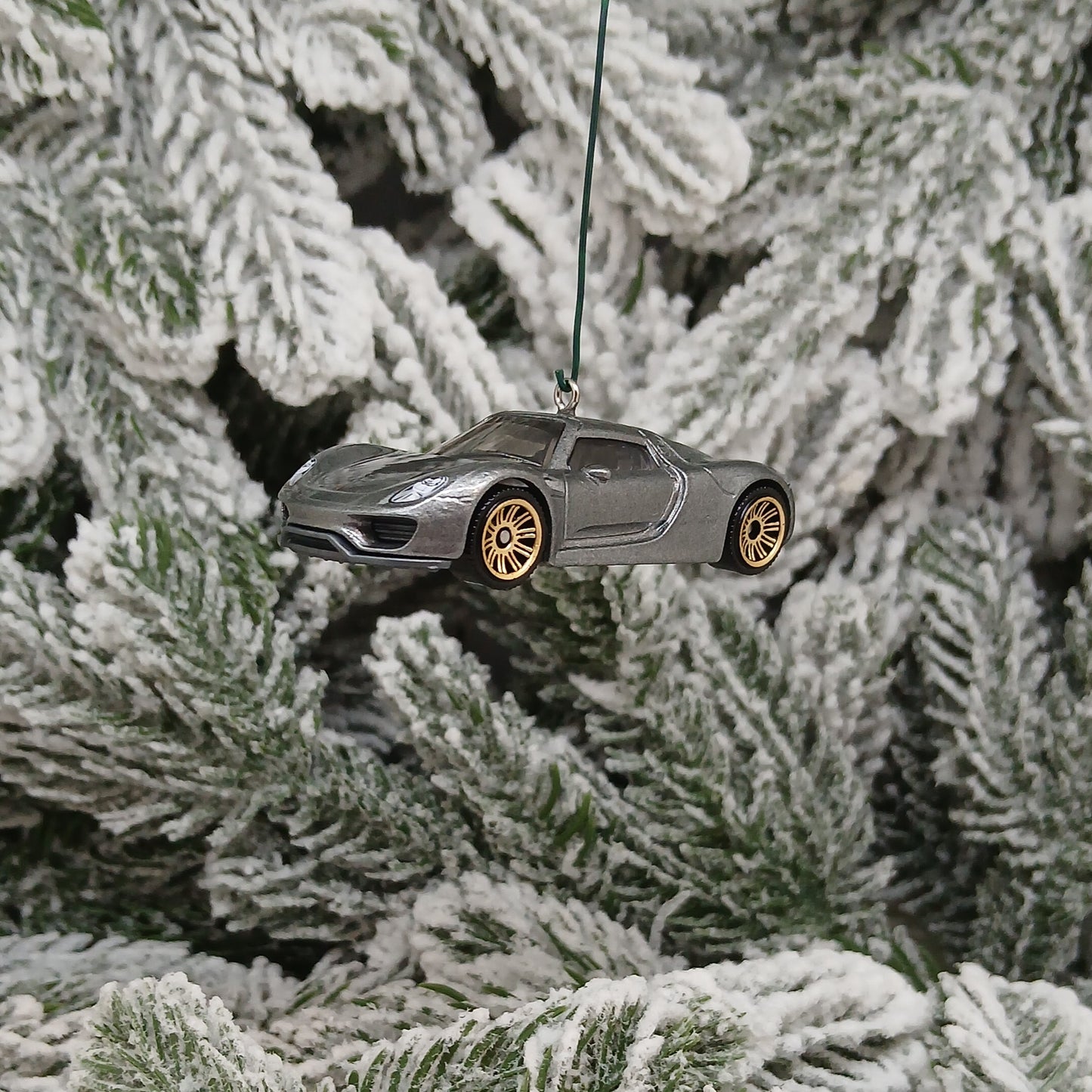 PORSCHE 918 Spyder Ornament Christmas Gift Xmas Tree Decoration 2013 2014 2015 Silver Green Yellow