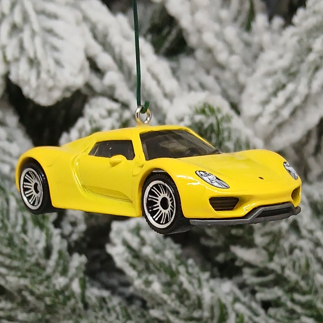 PORSCHE 918 Spyder Ornament Christmas Gift Xmas Tree Decoration 2013 2014 2015 Silver Green Yellow