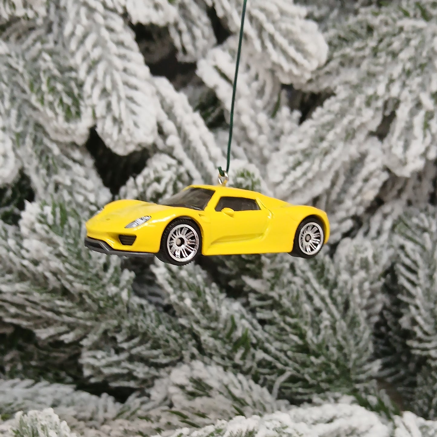 PORSCHE 918 Spyder Ornament Christmas Gift Xmas Tree Decoration 2013 2014 2015 Silver Green Yellow