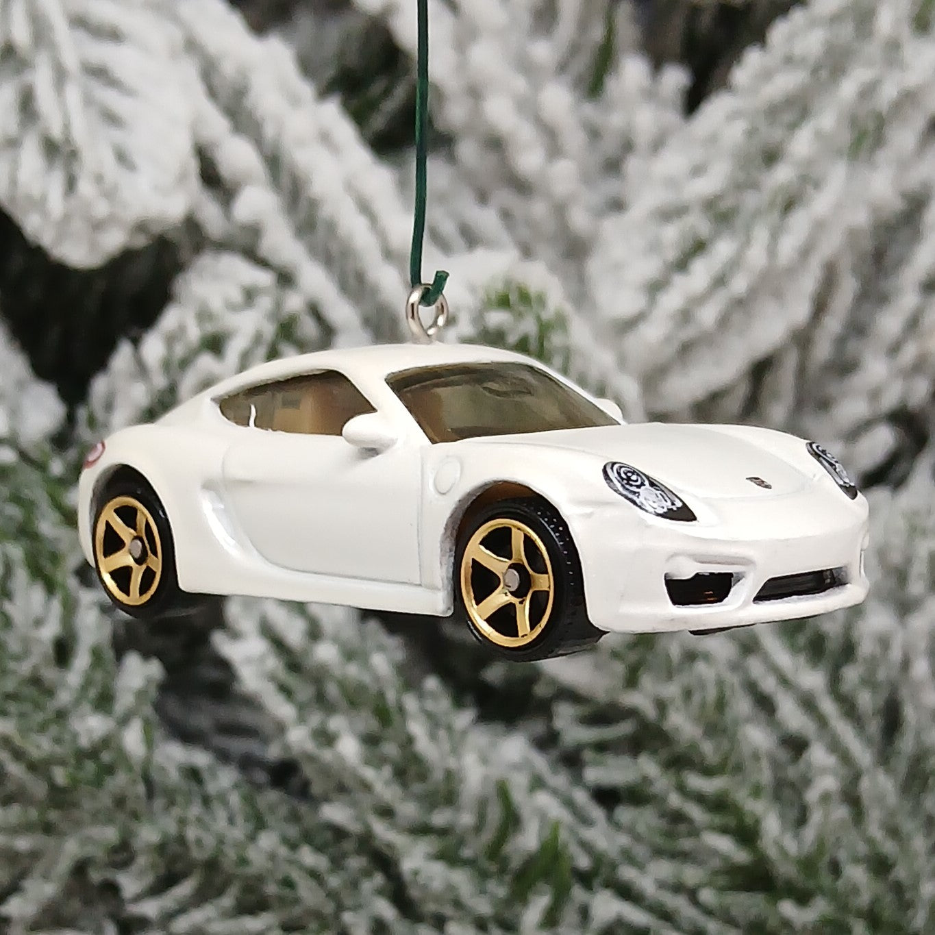 Porsche Cayman Ornament Christmas Tree Decoration Unique Gift 718 White