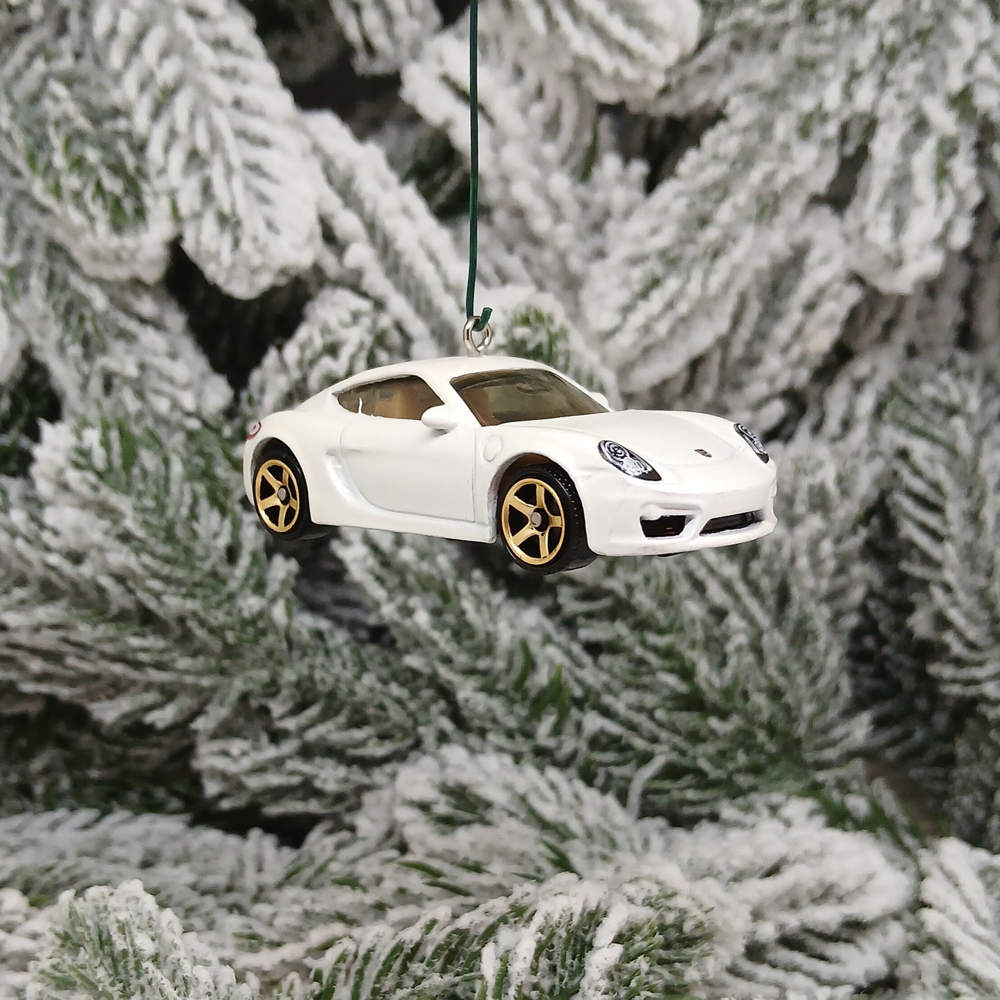 Porsche Cayman Ornament Christmas Tree Decoration Unique Gift 718 White