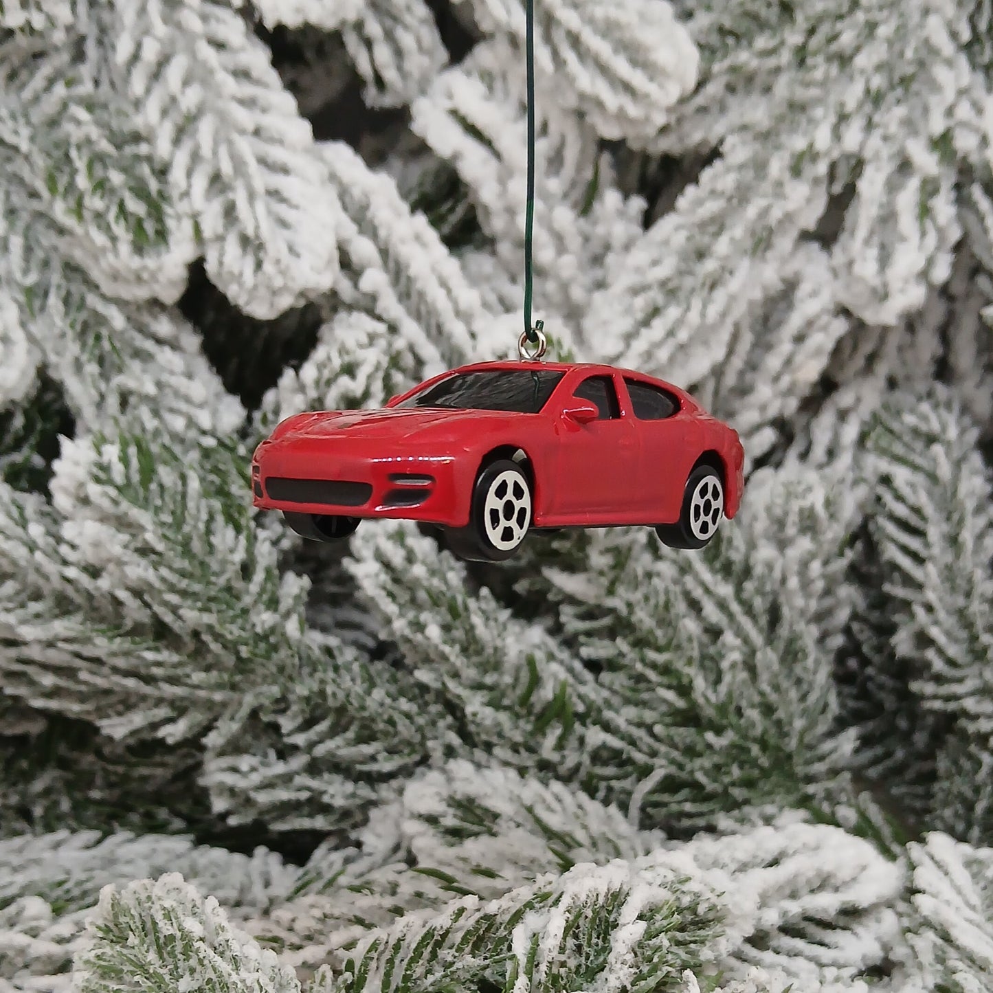 PORSCHE Panamera Turbo Ornament Christmas Tree Decoration Gift Idea 2009-2016 Silver Red