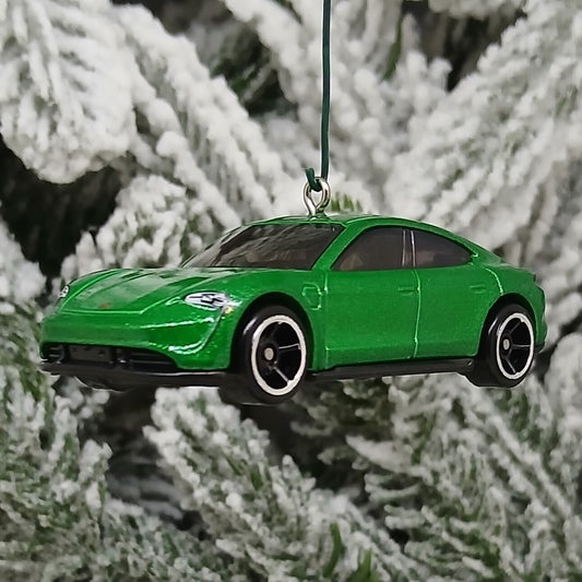 Porsche Taycan Ornament Turbo S Christmas tree decoration fun automotive Xmas gift idea 2020-2024