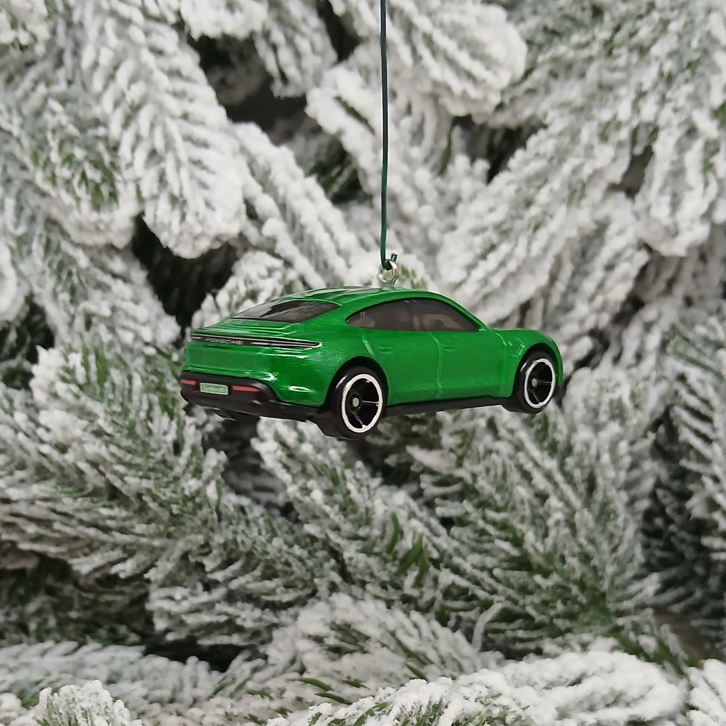 Porsche Taycan Ornament Turbo S Christmas tree decoration fun automotive Xmas gift idea 2020-2024