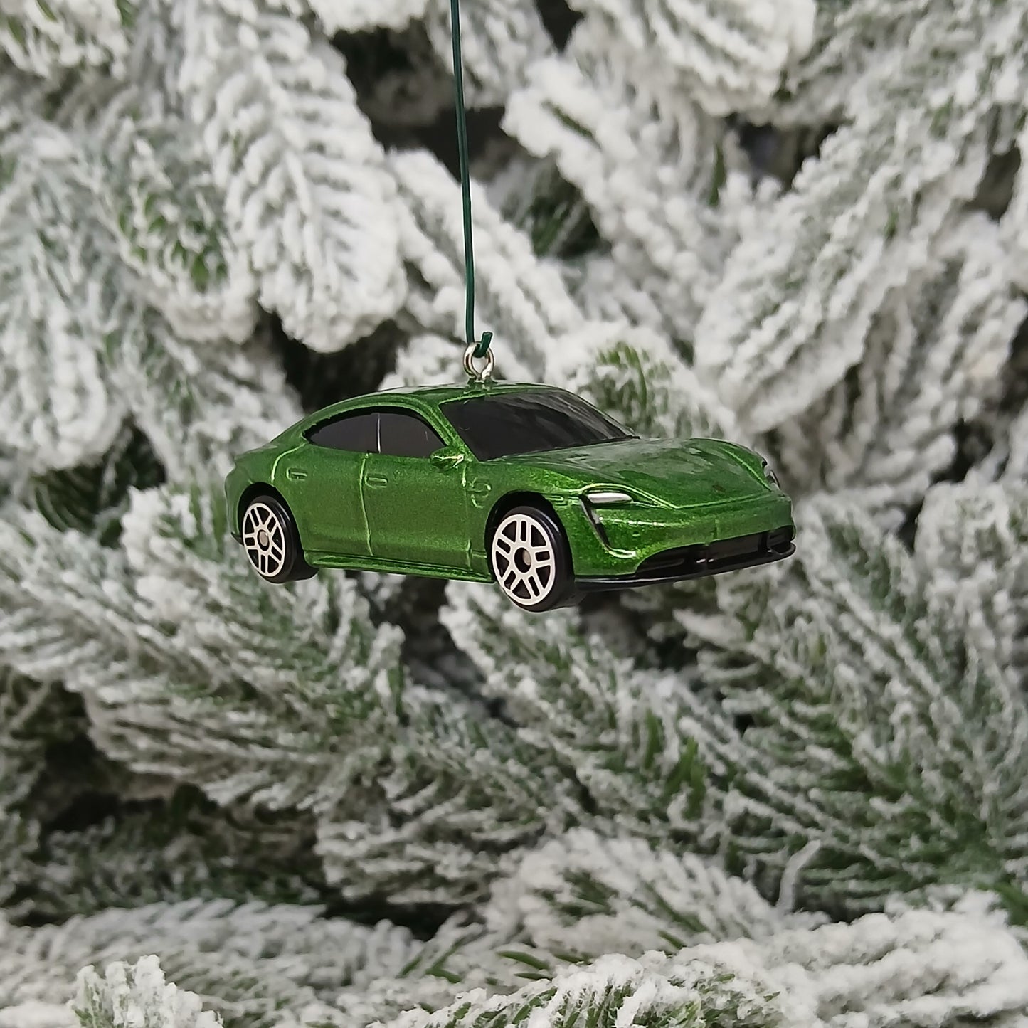 Porsche Taycan Ornament Turbo S Christmas Tree Decoration Gift 2020-2024 Green White