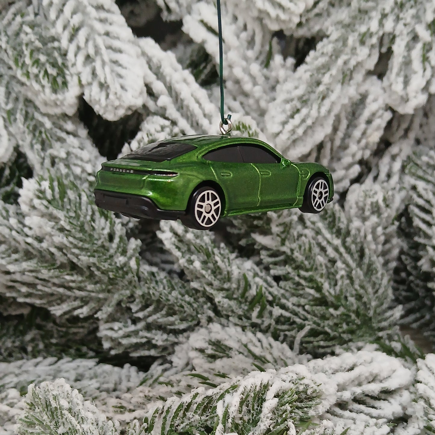 Porsche Taycan Ornament Turbo S Christmas Tree Decoration Gift 2020-2024 Green White