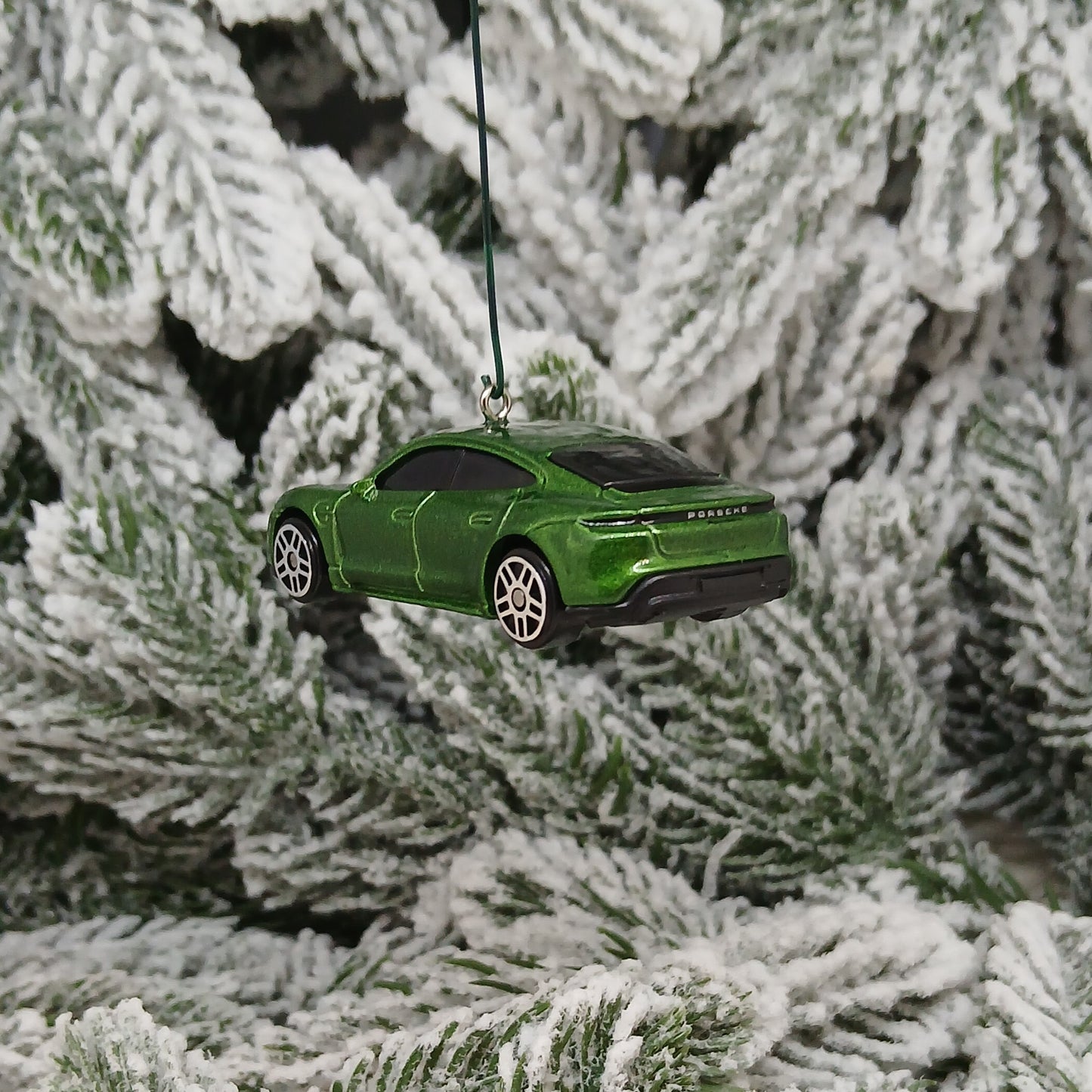 Porsche Taycan Ornament Turbo S Christmas Tree Decoration Gift 2020-2024 Green White