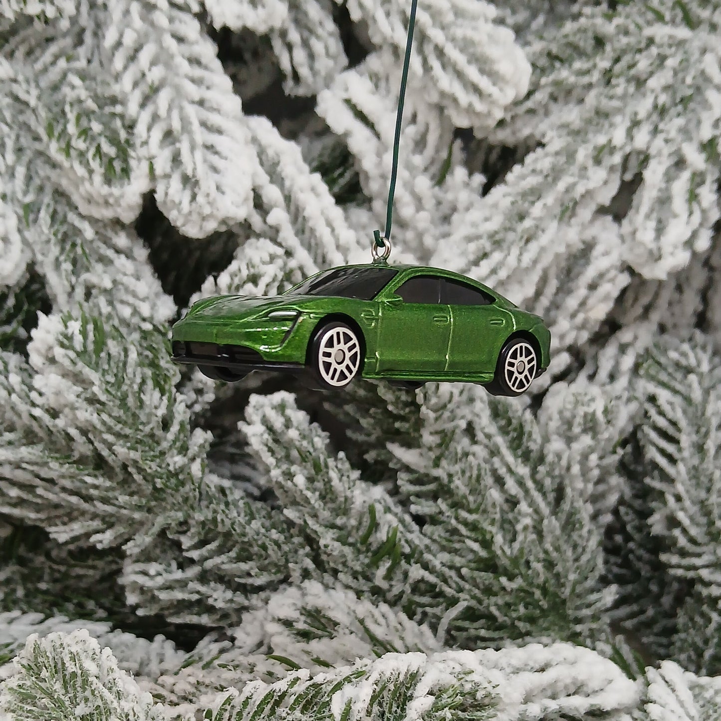Porsche Taycan Ornament Turbo S Christmas Tree Decoration Gift 2020-2024 Green White