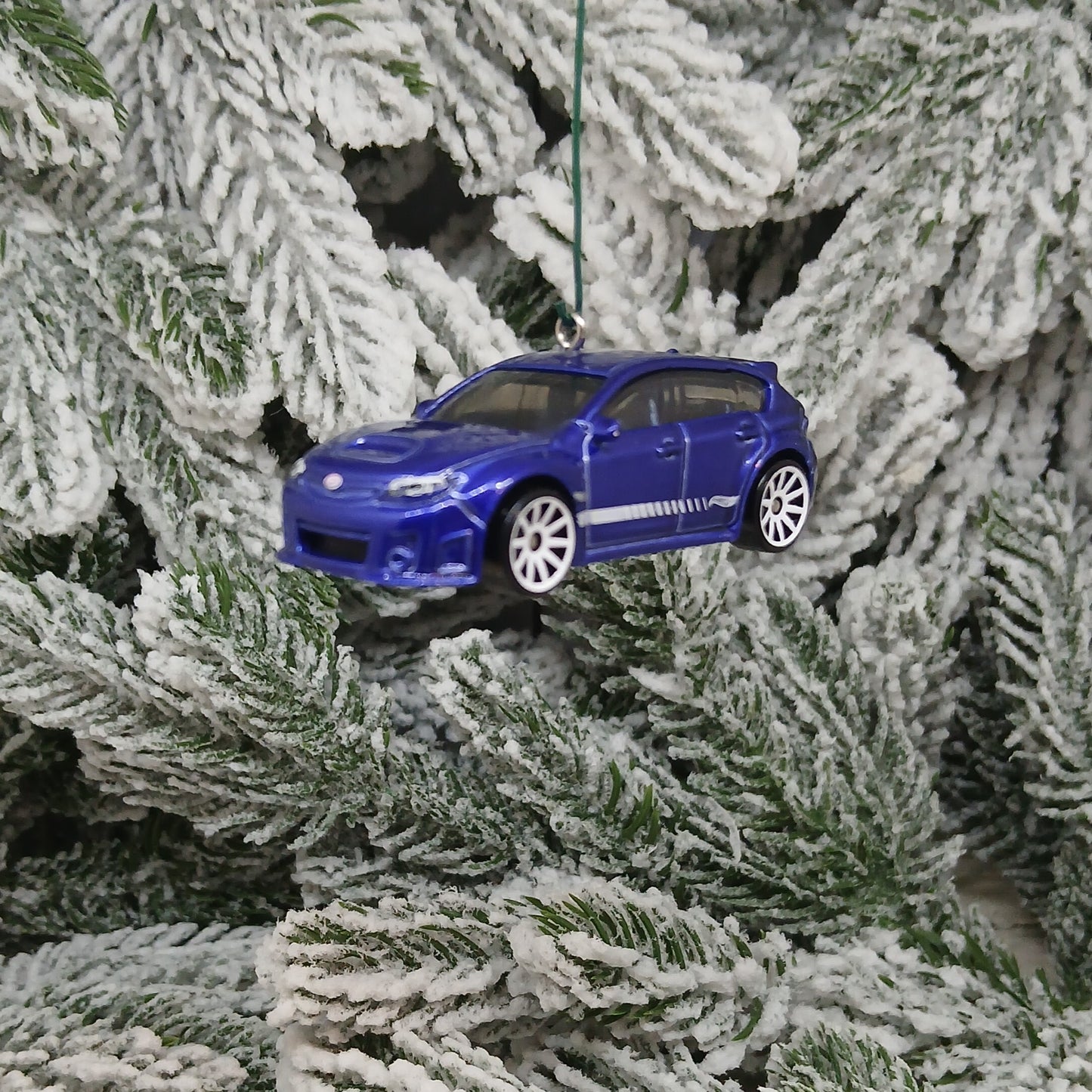 SUBARU WRX STI Christmas Ornament Unique Gift Idea Xmas Tree Decoration White