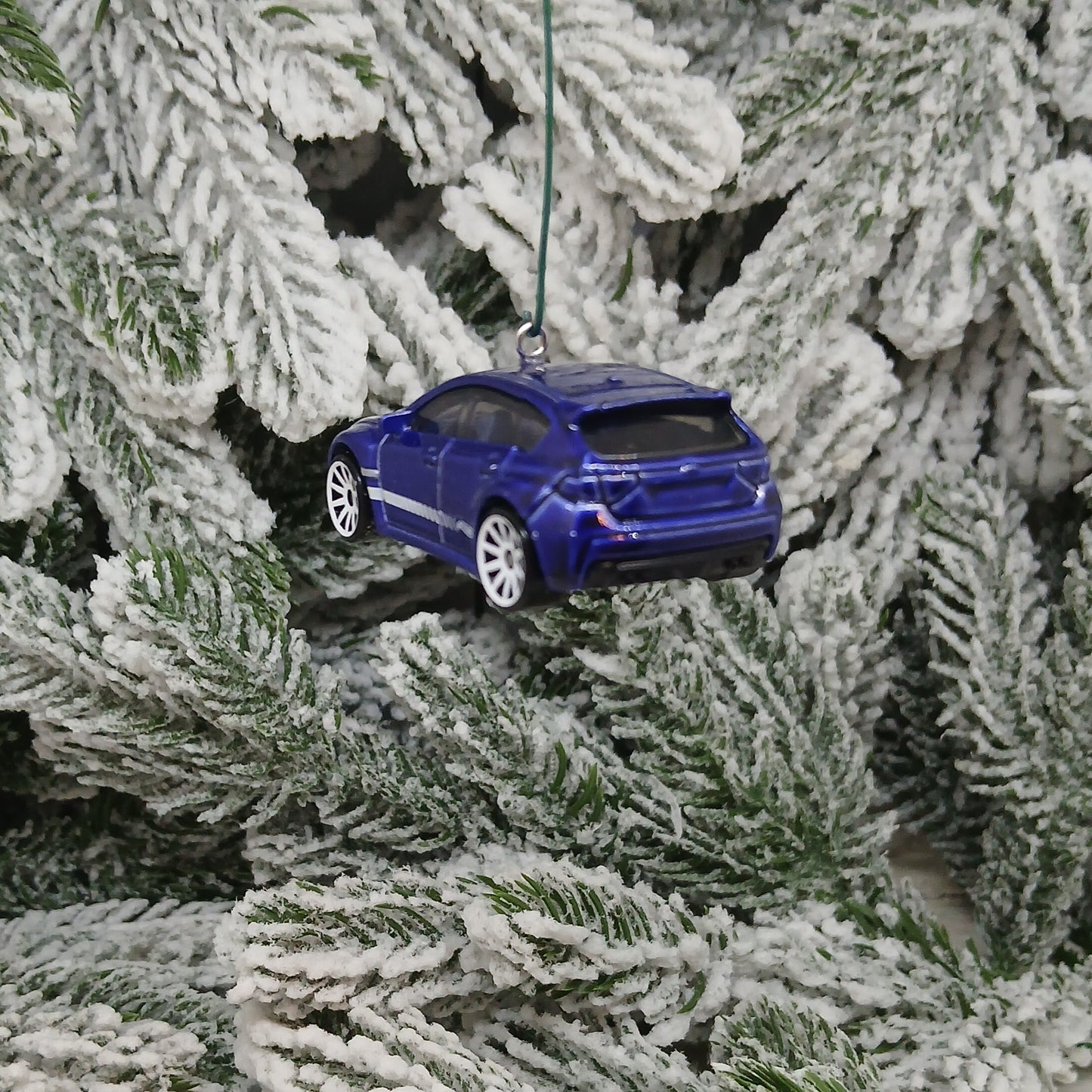 SUBARU WRX STI Christmas Ornament Unique Gift Idea Xmas Tree Decoration White
