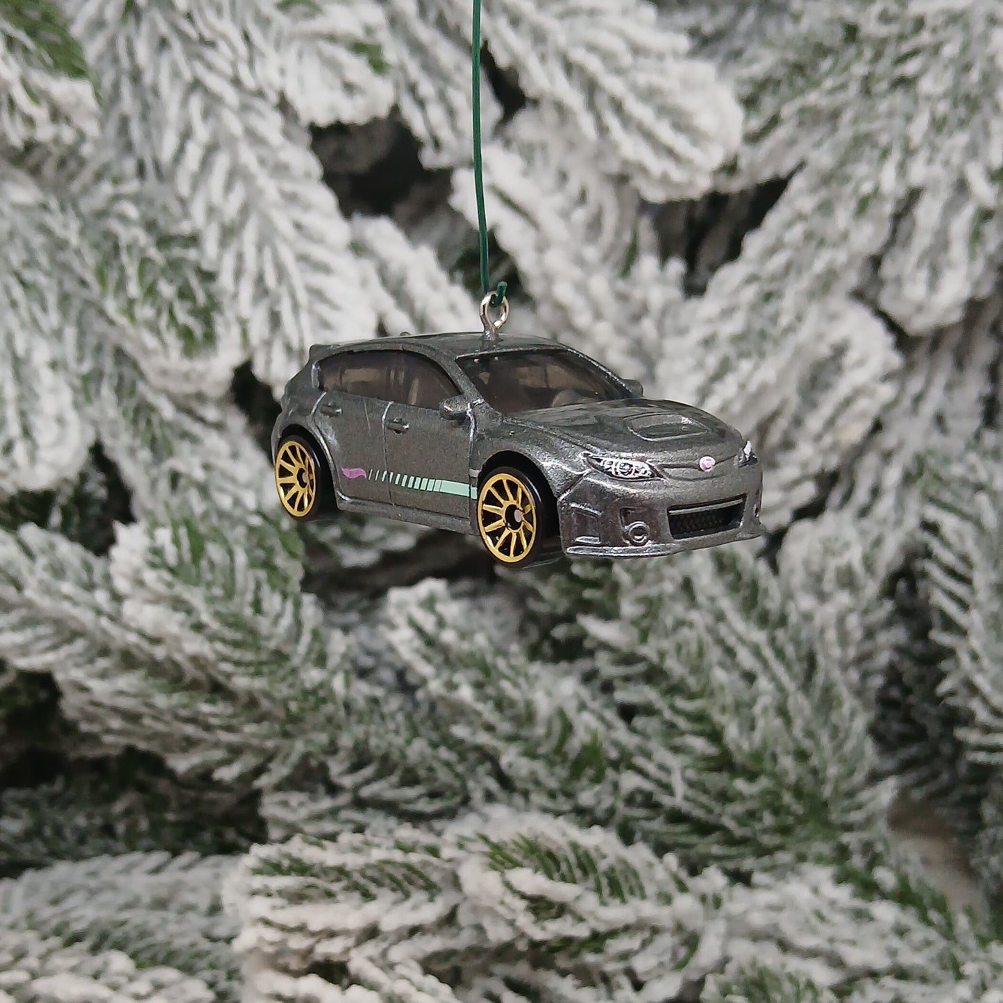 SUBARU WRX STI Christmas Ornament Unique Gift Idea Xmas Tree Decoration White