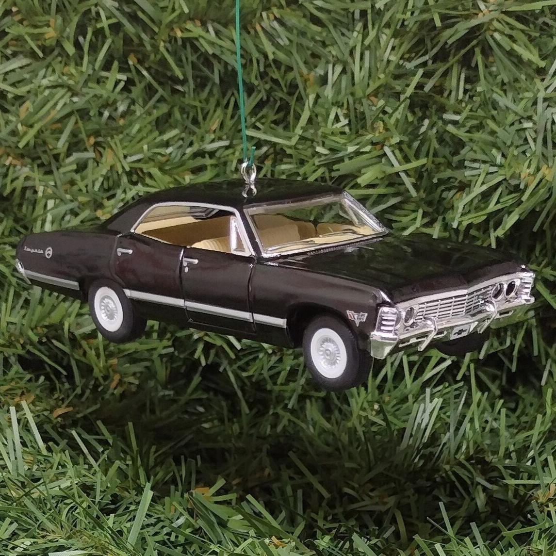 Chevy Impala Ornament Christmas Tree Decoration Fun Xmas Gift Idea 5 inches long 4 door 1967 Chevrolet Balck