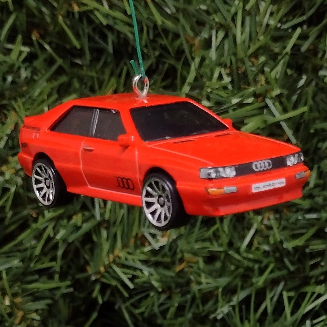 AUDI QUATTRO 1987 Christmas Tree Decoration Unique Gift Idea 1980-1991 AWD Red