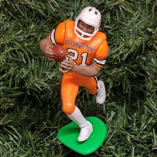 Barry Sanders Oklahoma State Cowboys Ornament Christmas Gift NCAA Football Unique Xmas Decoration Heisman Trophy Winner