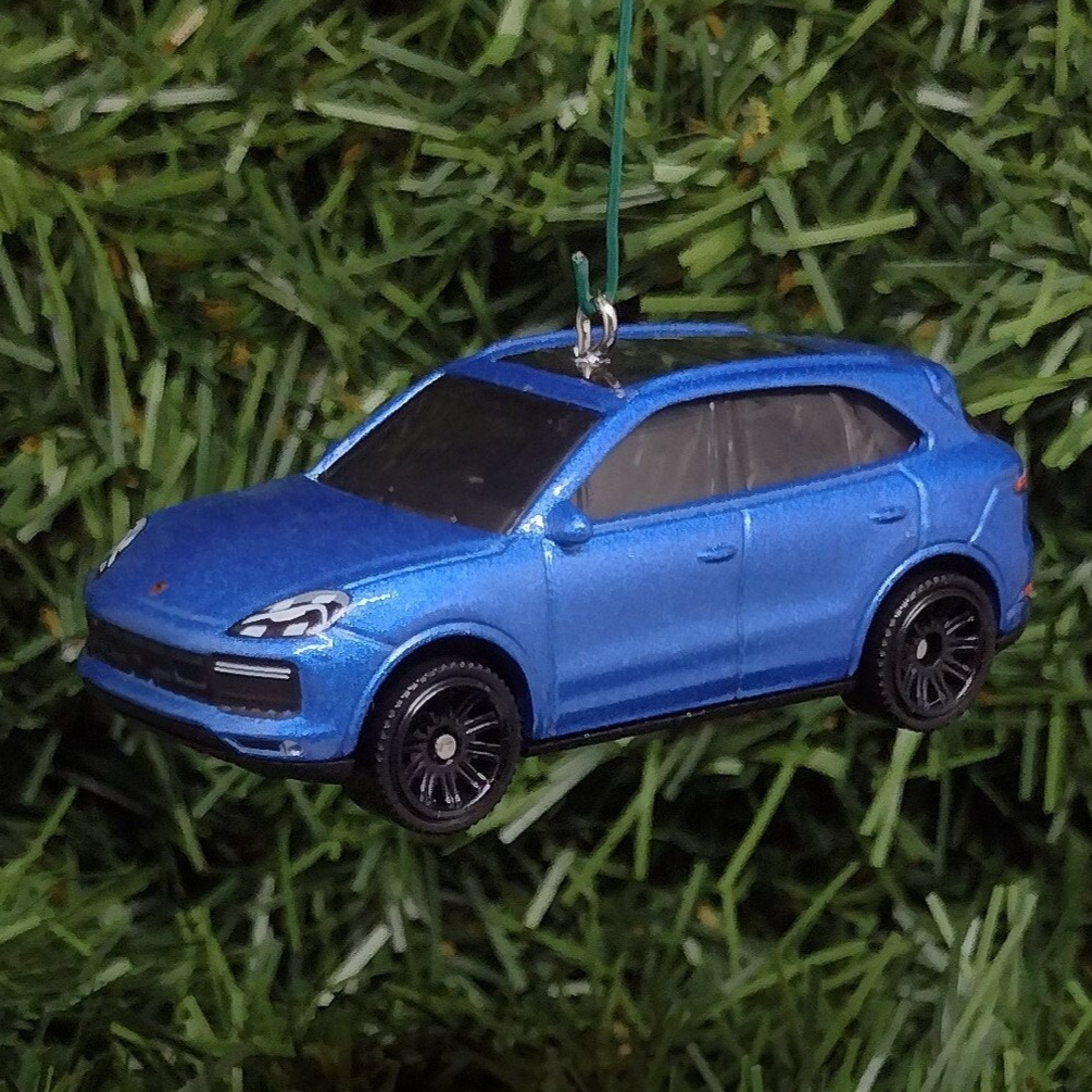 Porsche Cayenne Ornament Christmas Tree Decoration Unique Gift Idea Blue